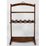 A Victorian mahogany boot rack and hat stand,