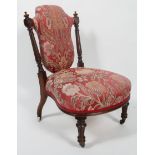 A 19th century mahogany nursing chair,