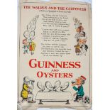 Guinness Poster : The Walrus and the Carpenter, Guinness n Oysters, after Gilroy,