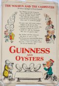 Guinness Poster : The Walrus and the Carpenter, Guinness n Oysters, after Gilroy,
