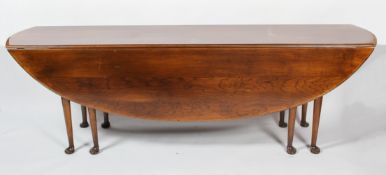 A large reproduction George III style oak wake table,