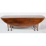 A large reproduction George III style oak wake table,