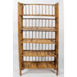 A 1940's retro vintage Chinese Republic bamboo folding shelving system,