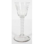 A George III wine glass,