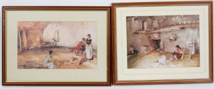 Sir William Russell Flint, A Scrap of newspaper, print,