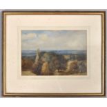 John Varley Senior, Extensive landscape, oil on canvas, signed verso,