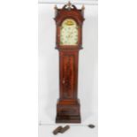 An early 19th century mahogany long case clock, the enamelled dial named for Roberts/Taunton,