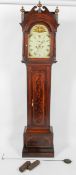 An early 19th century mahogany long case clock, the enamelled dial named for Roberts/Taunton,