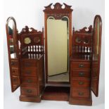 A Victorian mahogany hallway cabinet,