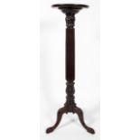 A George III style mahogany torchere, probably early 20th century,