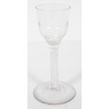 A George III wine glass,