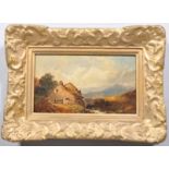 Joseph Horlor (1809-1887), A Highland landscape, oil on panel, signed indistinctly lower right,