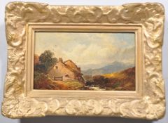Joseph Horlor (1809-1887), A Highland landscape, oil on panel, signed indistinctly lower right,