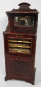 A Victorian mahogany music cabinet, late 19th century,