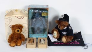A collection of teddy bears, comprising : a Steiff bear (boxed),