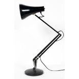 An angelpoise lamp, black painted,