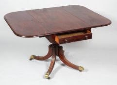 A Regency mahogany pedestal drop-leaf table, early 19th century,