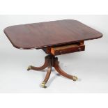 A Regency mahogany pedestal drop-leaf table, early 19th century,