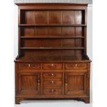 A George III oak kitchen dresser,