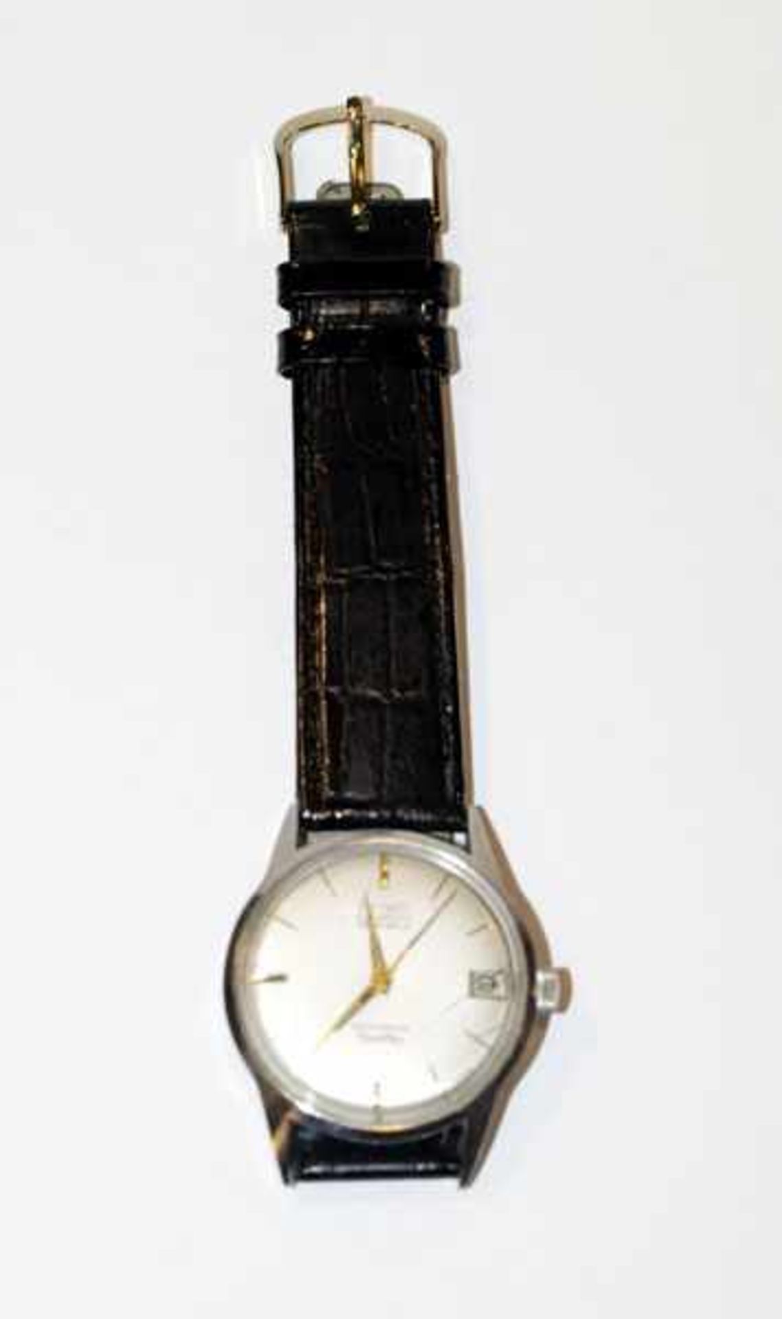 Aristo Armbanduhr mit Datumsanzeige, Automatik, intakt, neuwertiges Armband