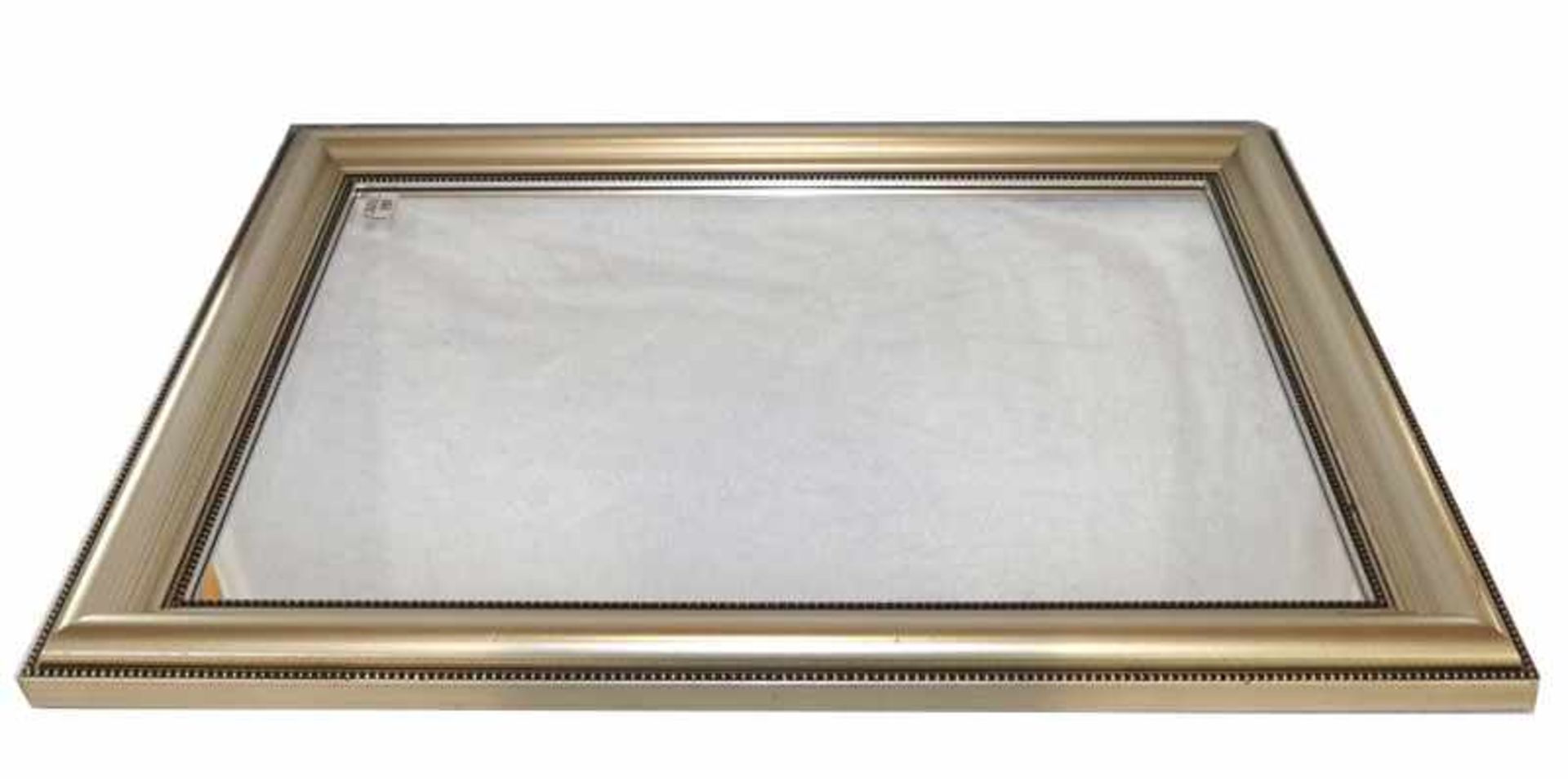 Wandspiegel, beige/gold gerahmt, Rahmen leicht bestossen, incl. Rahmen 83 cm x 63 cm