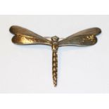 Brosche in Form eine Libelle, 800 Silber, Handarbeit, B 10 cm, H 8 cm