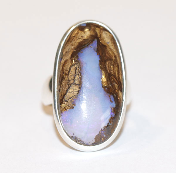 Sterlingsilber Ring mit Opal, Gr. 56