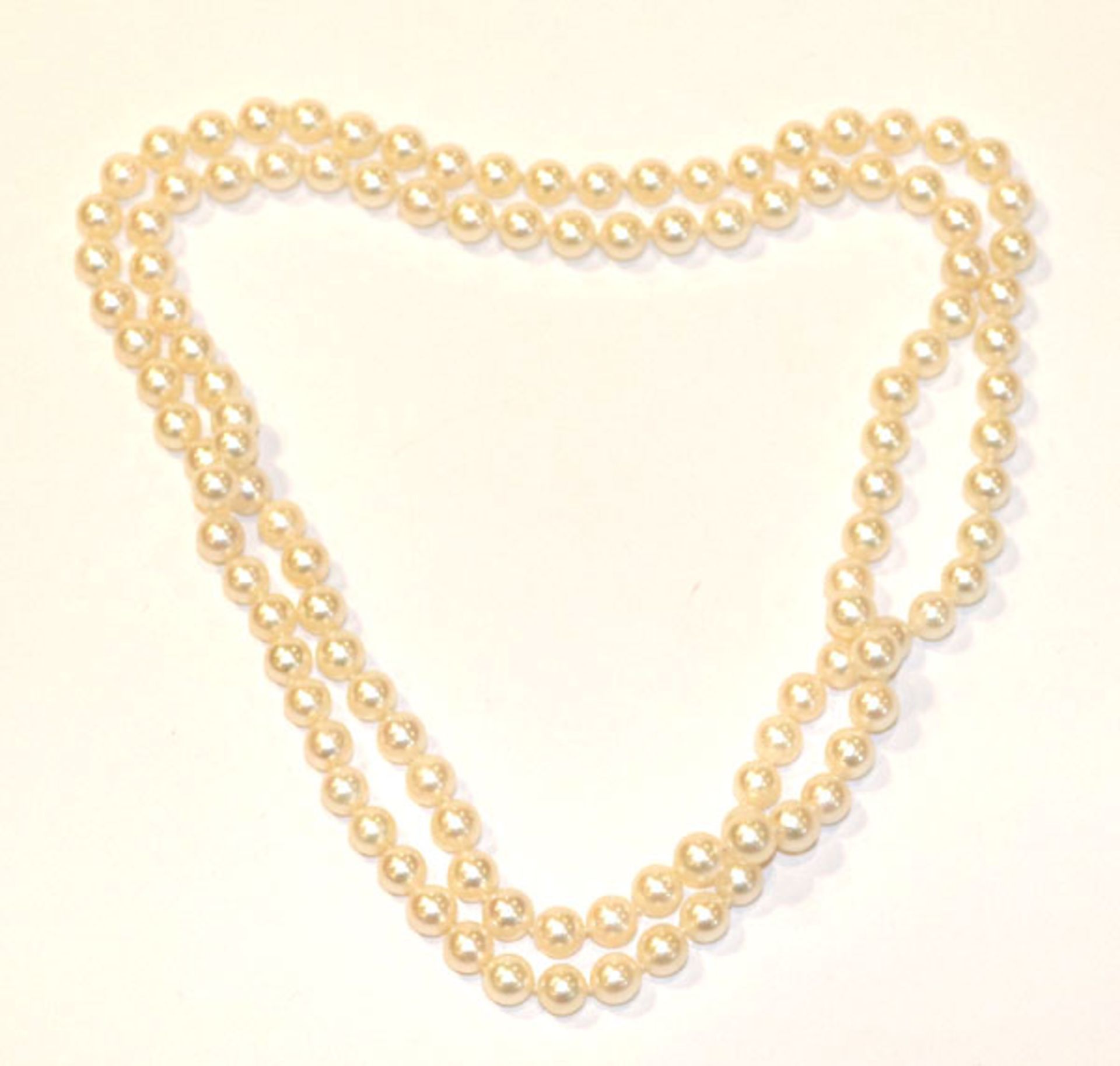 Endlos Perlenkette, ca. 7,4 mm, L 88 cm