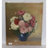 Gemälde ÖL/LW 'Blumen in Vase', monogrammiert AB, ohne Rahmen, 53 cm x 43,5 cm, (00329)