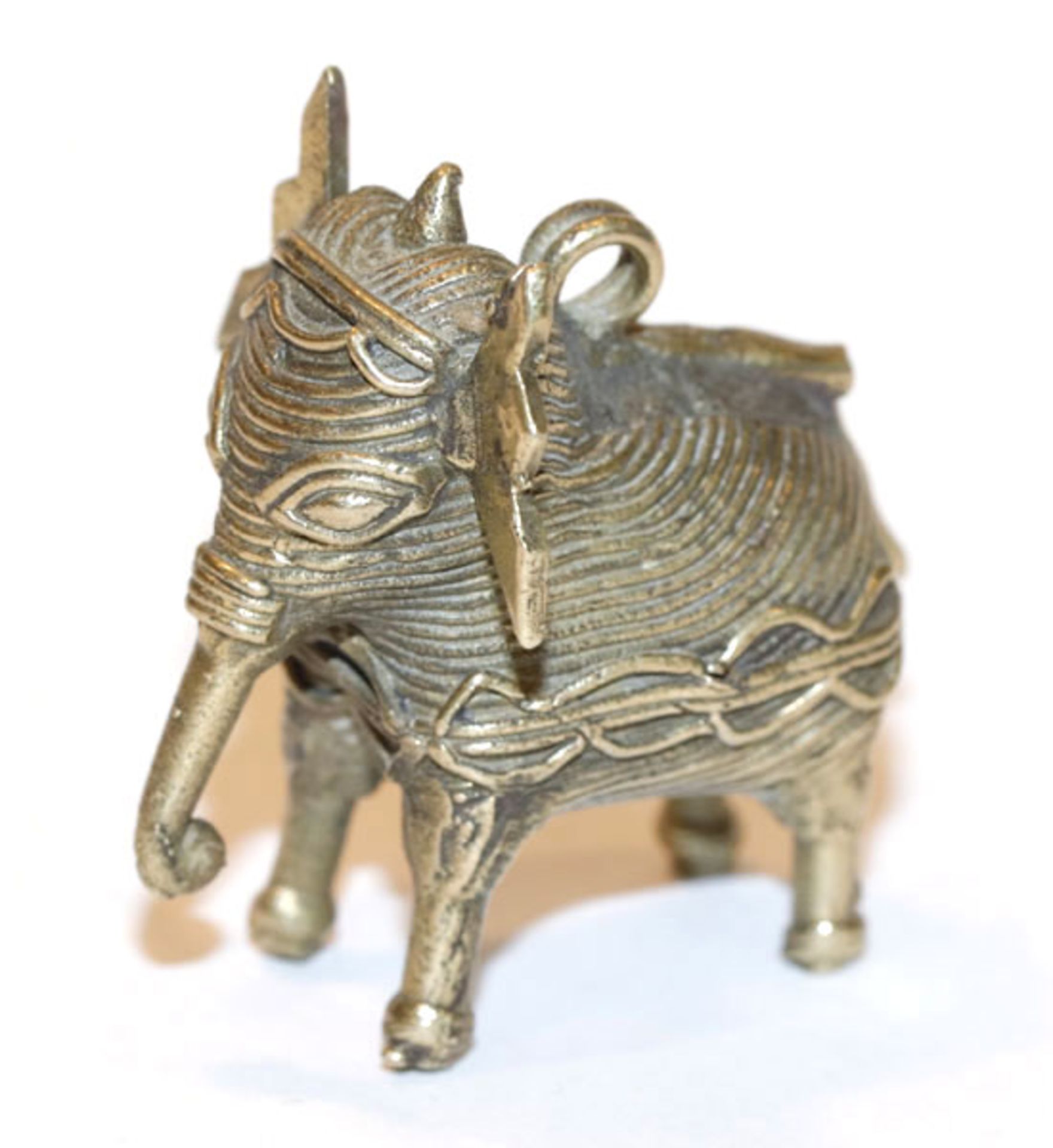 Metall Anhänger in Form eines Fantasie-Elefanten, H 4 cm