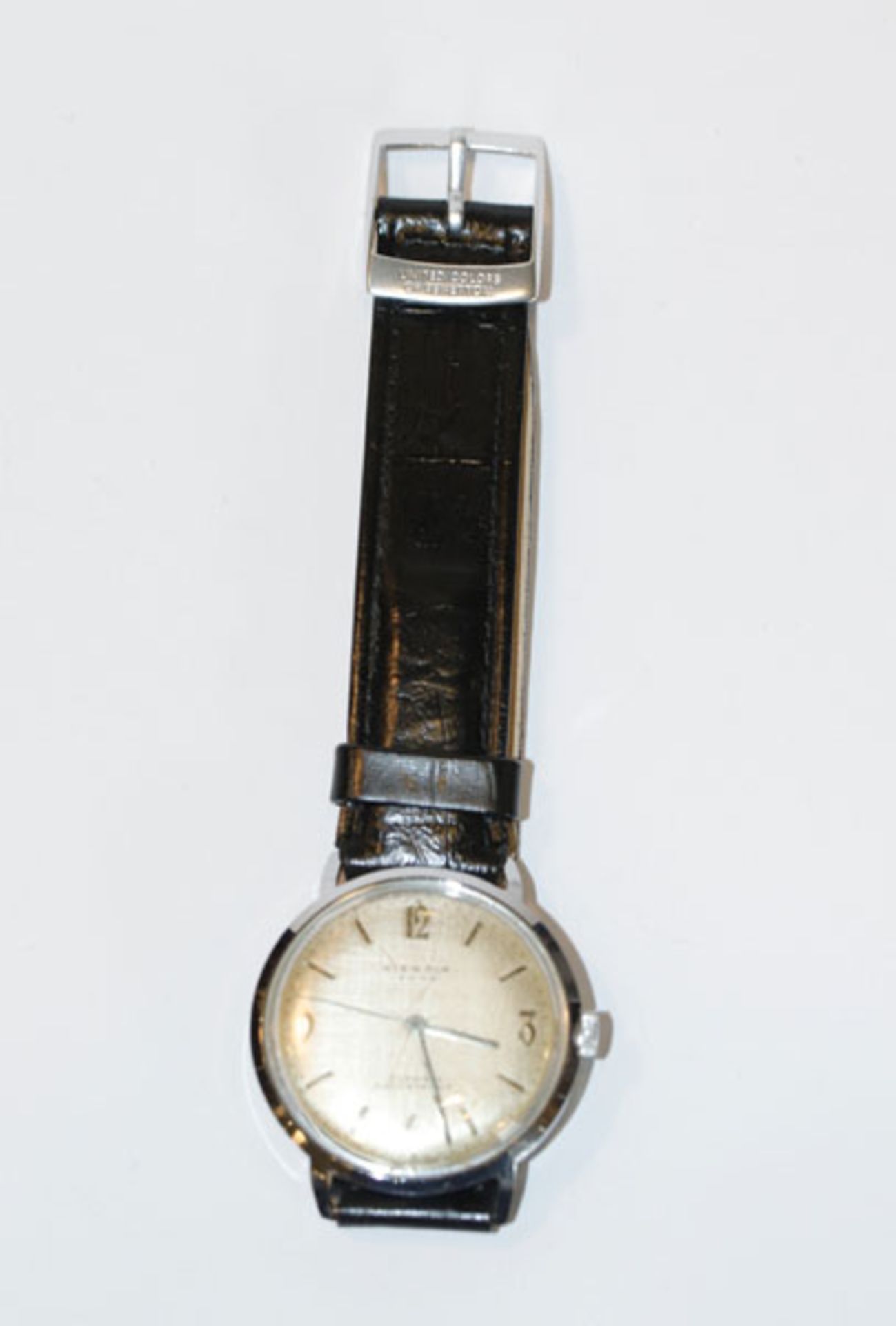 Kienzle Herren-Armbanduhr, mechanisches Werk, intakt, an schwarzem Armband