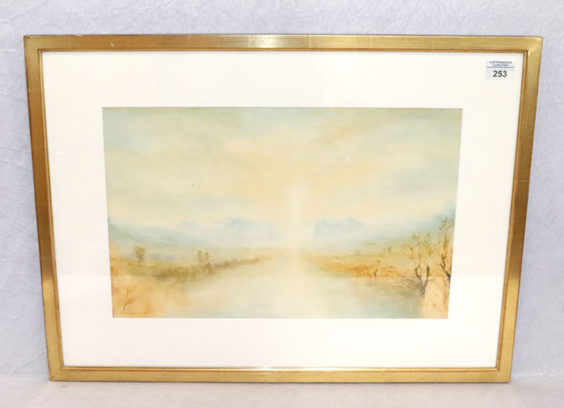 Aquarell 'Murnauer Moor mit Wettersteingebirge', signiert J. Jäger, John datiert 85, * 13.6.1933