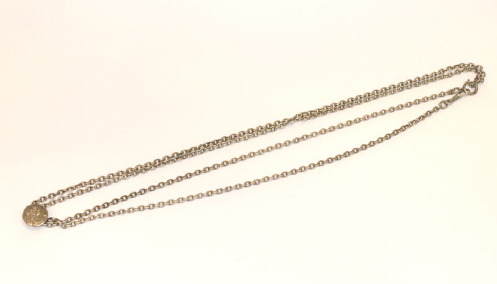 Lange Kette, 800 Silber, 62 gr., L 145 cm, mit Schieber