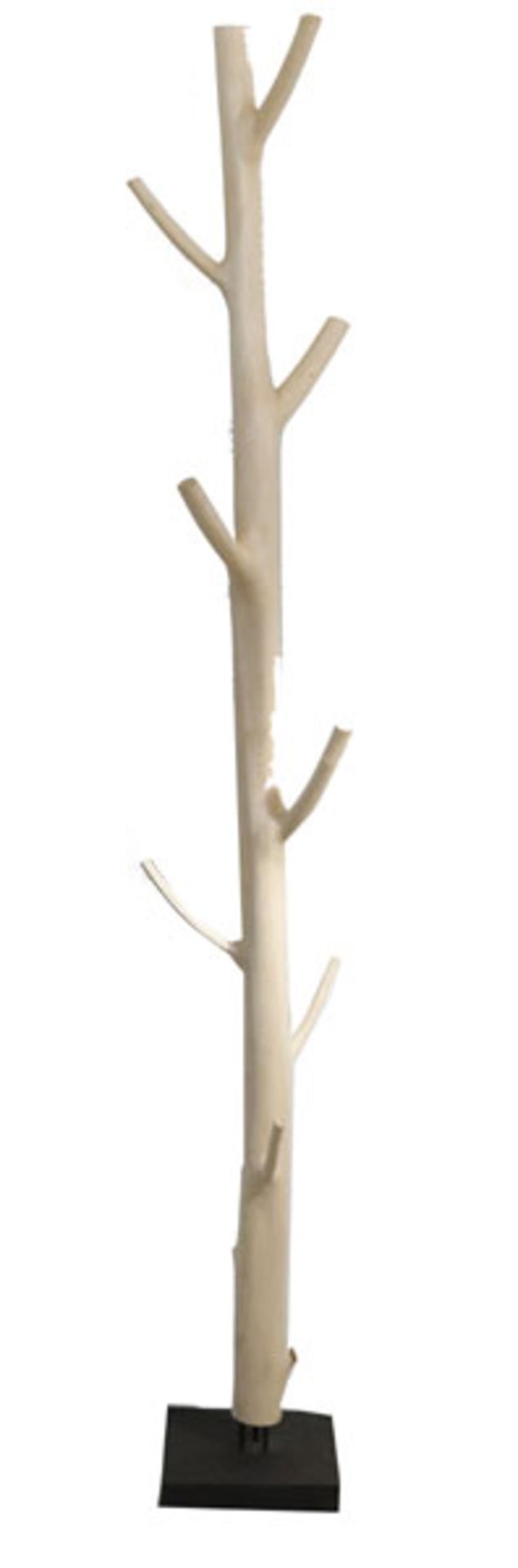Holz Kleiderständer-Baum, beschliffen auf Ständer, H 202 cm, D ca. 27 cm, leichte Gebrauchsspuren