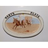 A Carlton Ware Baby's Plate - 'At the Seaside'.