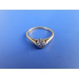 A diamond solitaire in 18ct gold - approximately 0.25 carat. Finger size N/O.