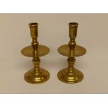 A pair of brass Heemskirk candlesticks, 7".