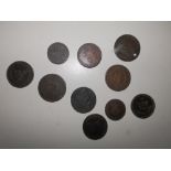 A collection of Georgian tokens.