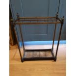 A brass umbrella stand, 24" high.