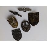 Various German badges.