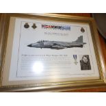 A Falklands War Limited Edition colour print signed by DSC Harrier pilot David 'Mog' Morgan.