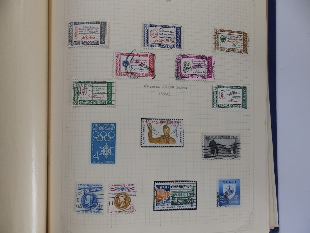 An album of USA postage stamps 1949-1973 together with a quantity of British Commonwealth stamps. - Image 5 of 7