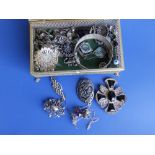 Scottish silver brooches and a small quantity of costume jewellery.