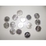 USA silver dollars and other uncirculated silver coins.