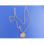 A 9ct gold St Christopher medallion on chain.
