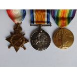 WWI War & Victory Medals together with a 1914-15 Star awarded to 'LIEUT. P.H. EDWARDS' - Percy