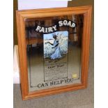 A 'Fairy Soap' advertising mirror.