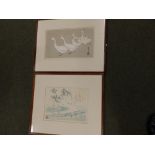 Two early 20thC signed Japanese colour prints.