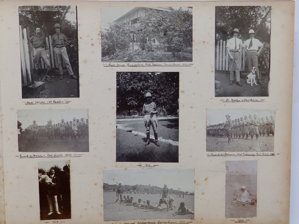 An Edwardian photo album compiled by an officer in the British Army based in Sierra Leone circa - Image 6 of 18
