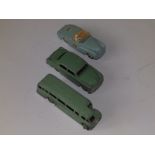 Three Dinky cars - Ford Sedan c1949, Coach 1948-52 and Sunbeam Alpine 1955-59.